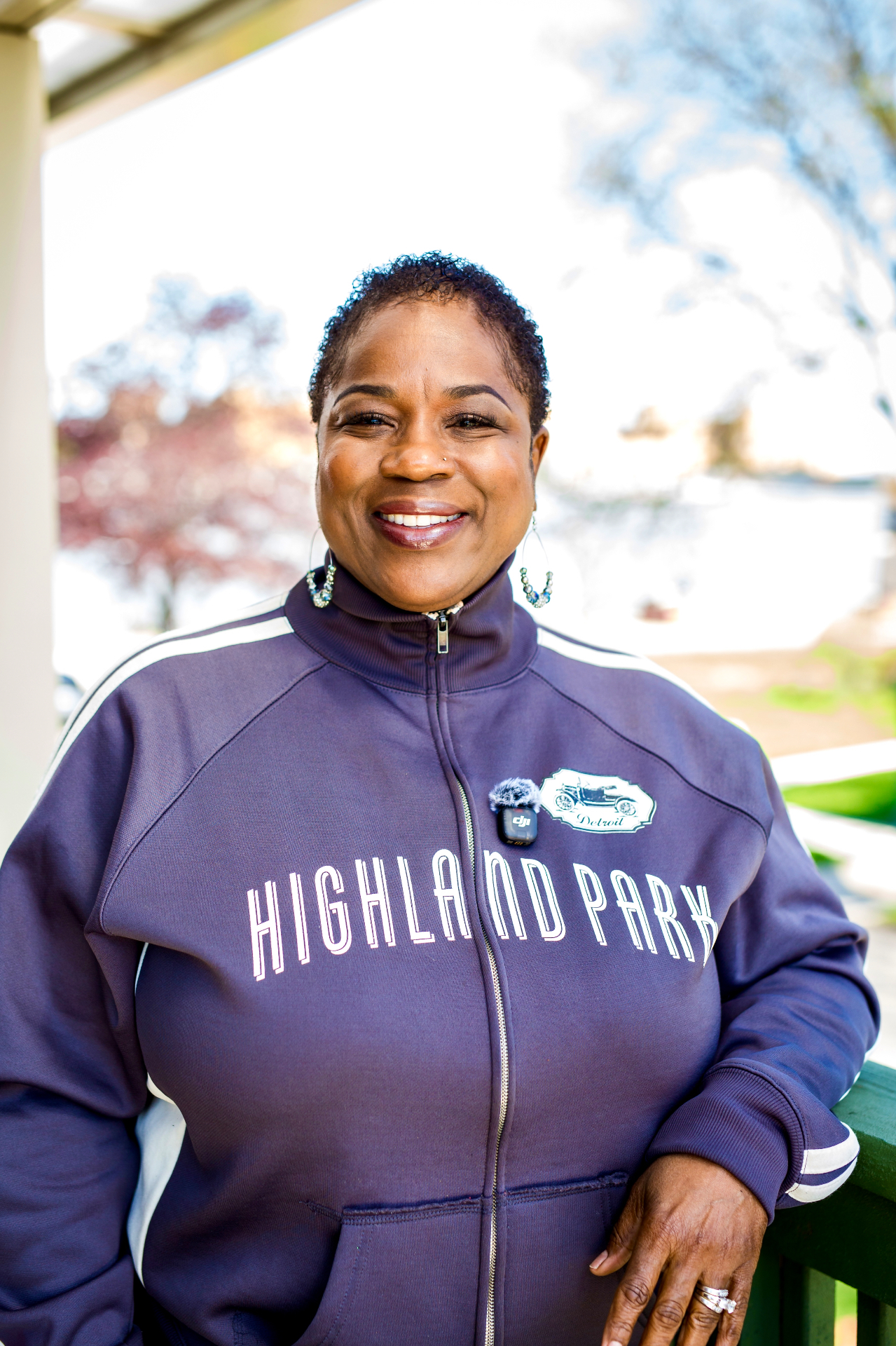 Portrait of Shamayim 'Mama Shu' Harris in a Highland Park jacket